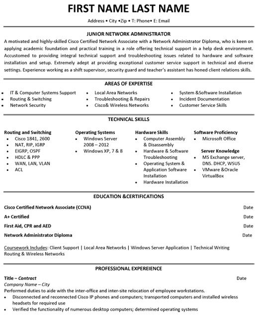 student resume sample